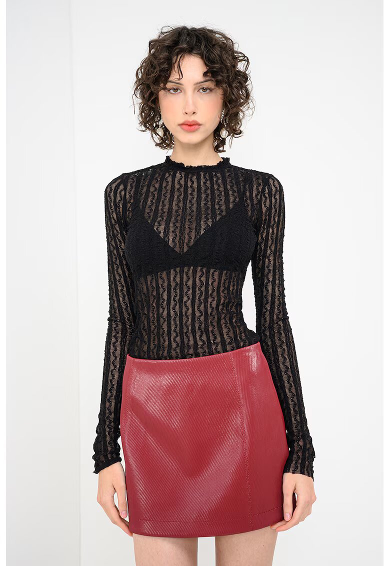 Max&Co Bluza cu aspect semitransparent Iside - Negru/Transparent