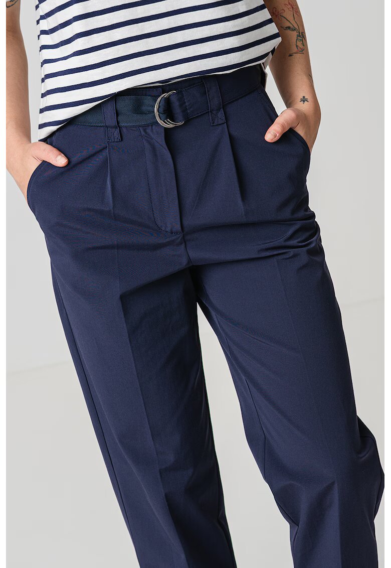 MaxCo Pantaloni crop cu talie inalta - Bleumarin