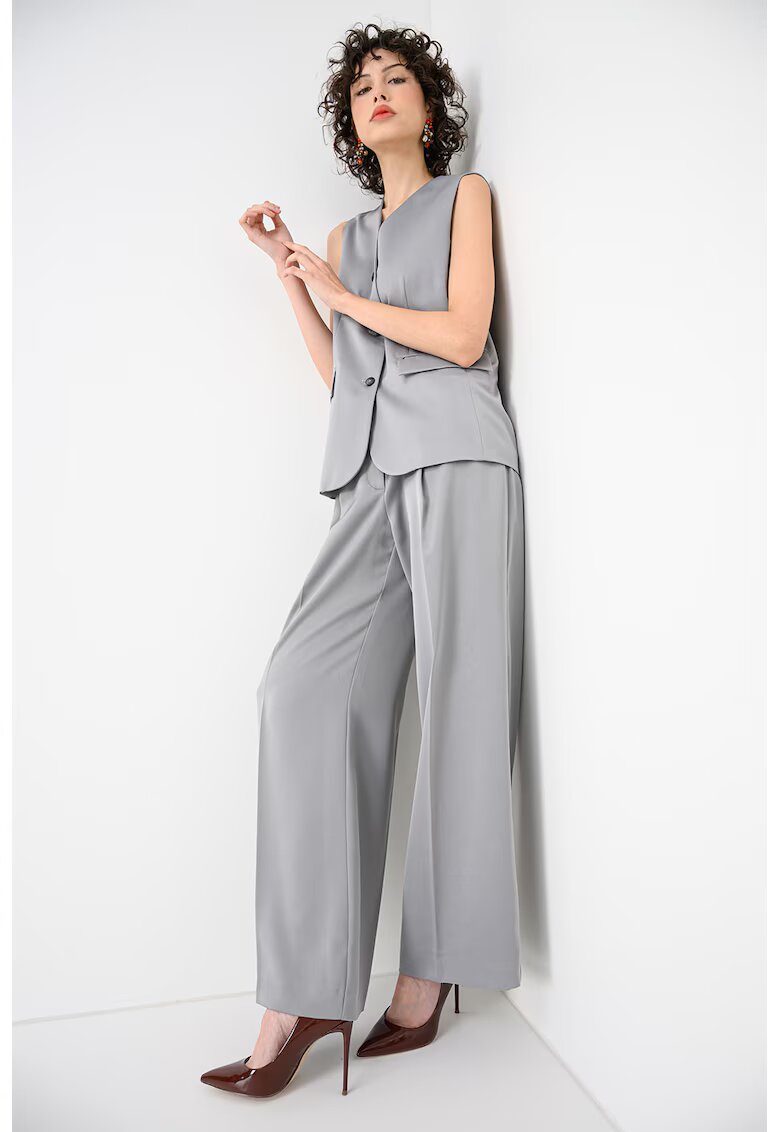 Max&Co Pantaloni eleganti cu croiala ampla Gela - Verde pal