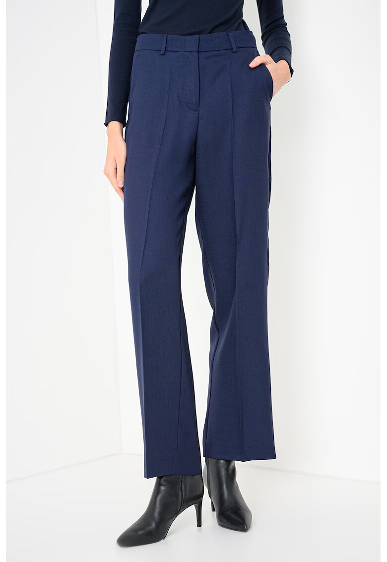 Max&Co Pantaloni eleganti din amestec de lana cu croiala dreapta Elide - Albastru ultramarin