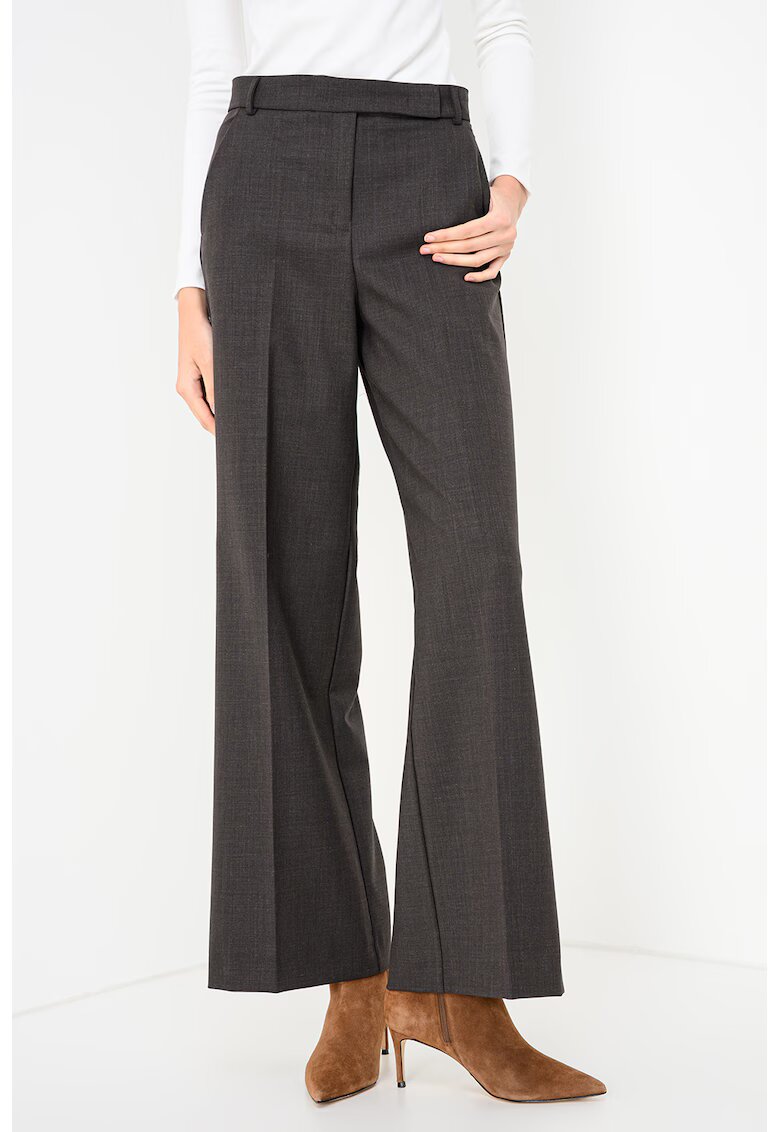 Max&Co Pantaloni evazati din amestec de lana Vacanze - Gri antracit