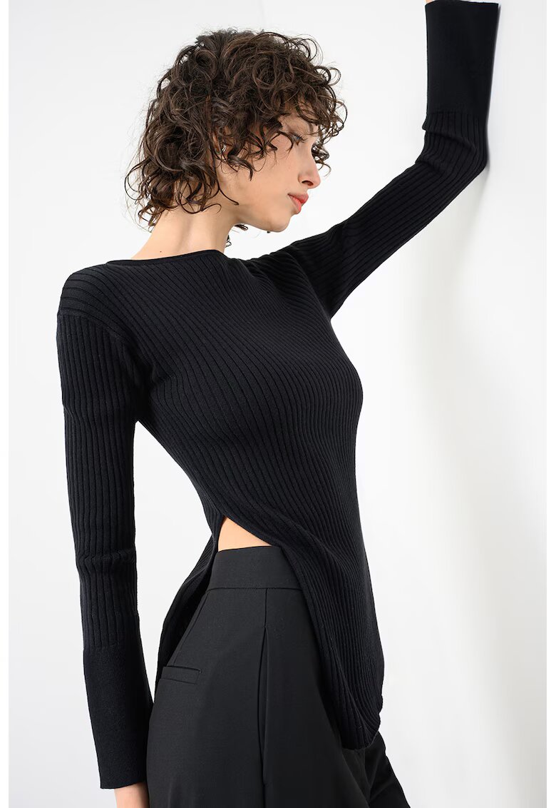 Max&Co Pulover din bumbac si casmir Carta - Negru