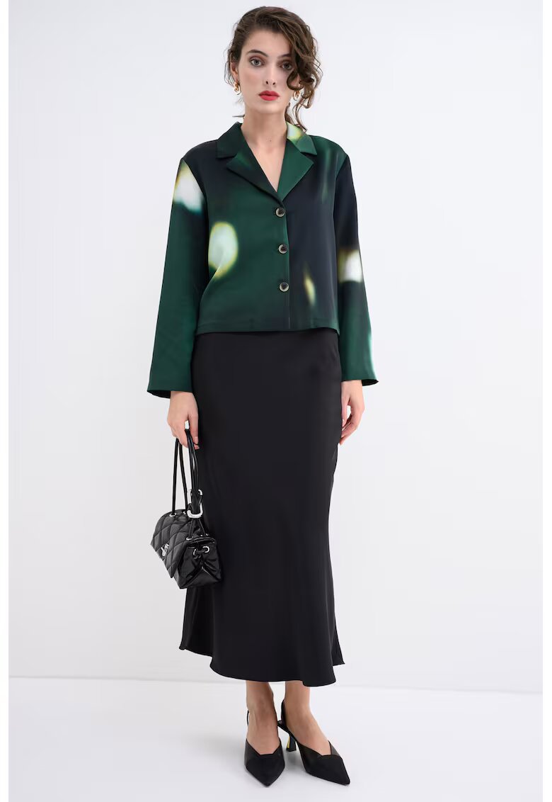 Max&Co Sacou cu model si maneci lungi - Verde/Bleumarin