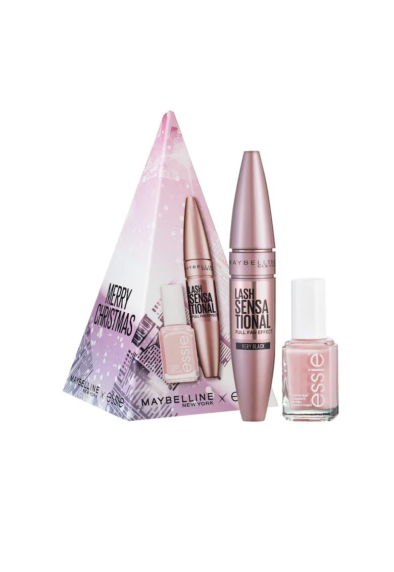 Maybelline NY Cutie de Craciun cu rimel Maybelline Lash Sensational + oja Essie