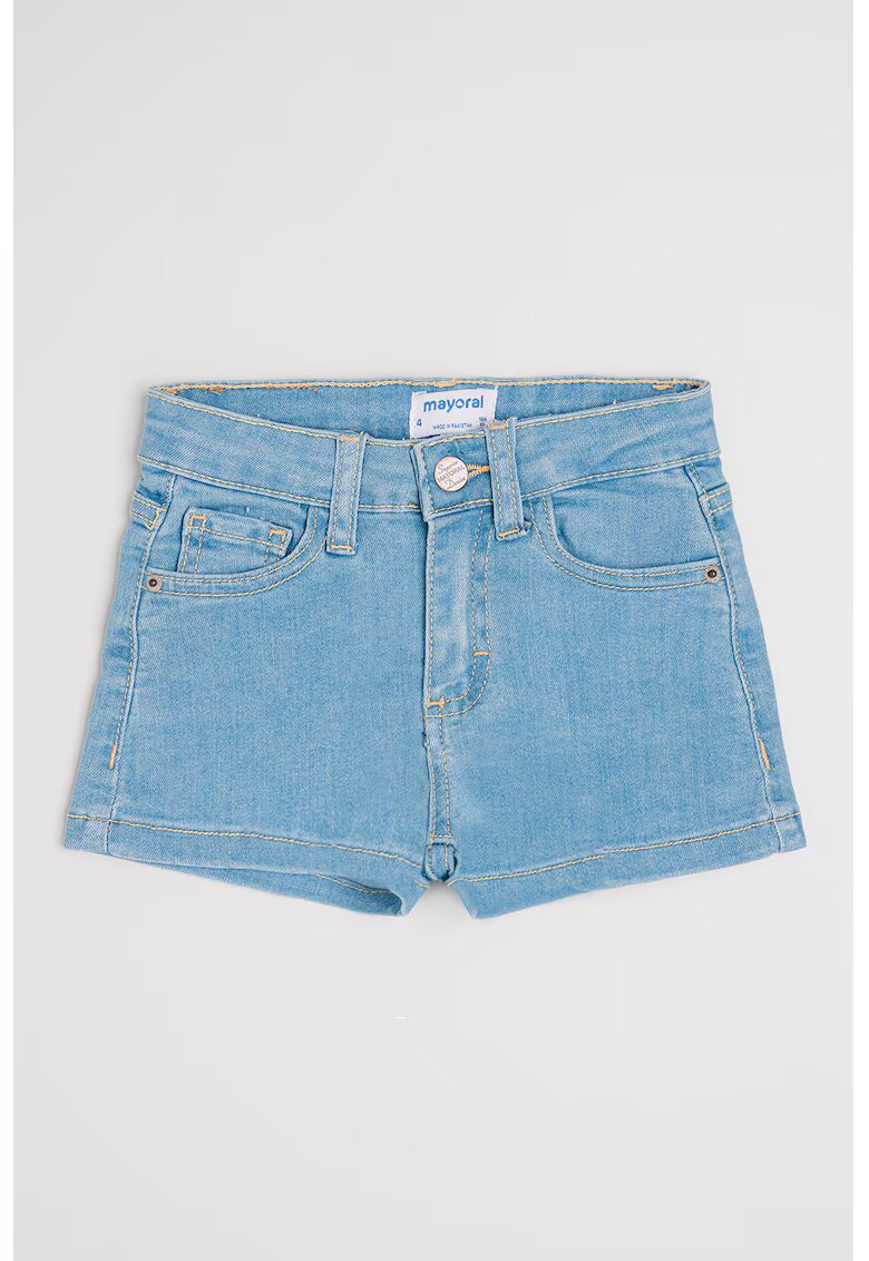 Mayoral Blugi scurti din denim - Albastru deschis