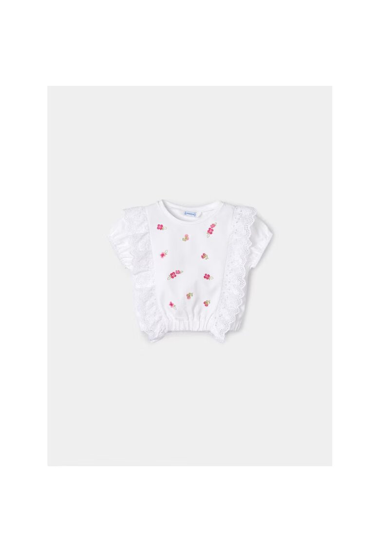 Mayoral Bluza copii - 13058 - Alb - Bumbac