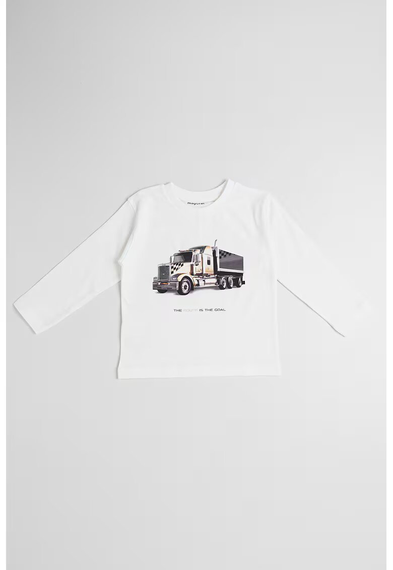 Mayoral Bluza cu imprimeu grafic - Alb/Negru stins