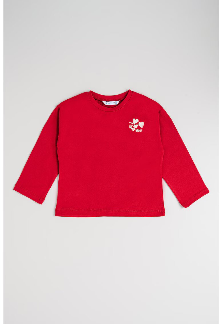 Mayoral Bluza de bumbac cu imprimeu - Rosu