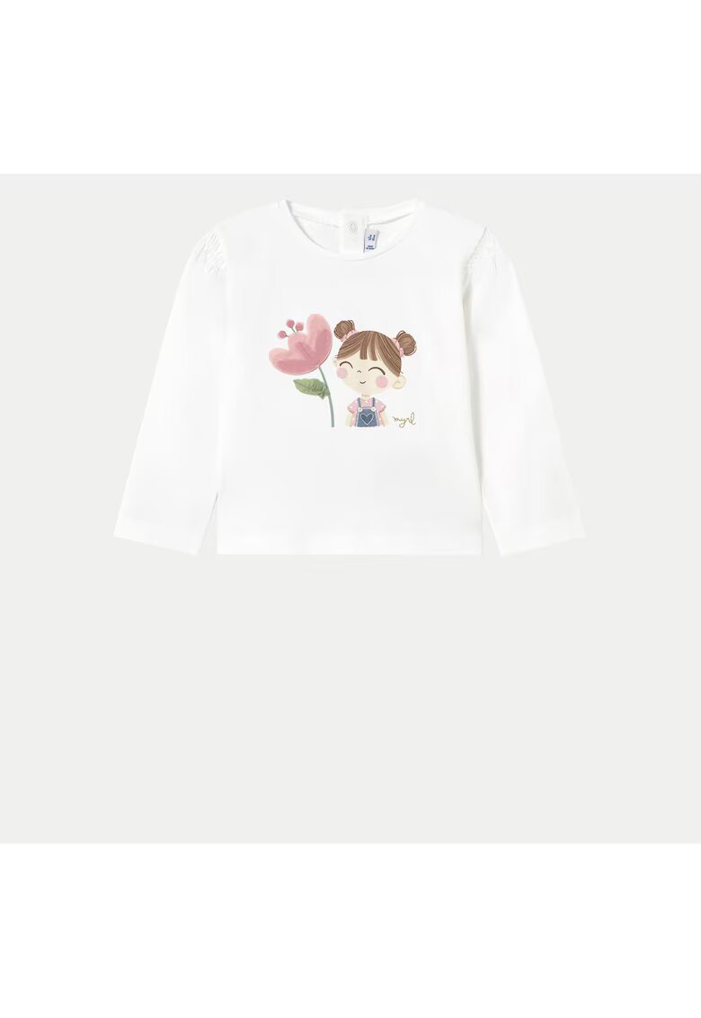 Mayoral Bluza fete 1050 - Bumbac/Elastan - Alb - Alb