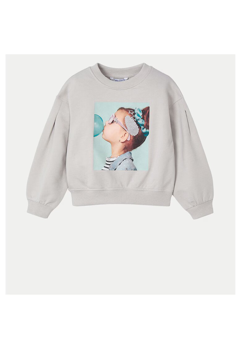 Mayoral Bluza fete 3401 - Bumbac/Poliester - Gri - Gri