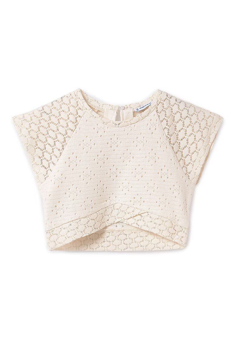 Mayoral Bluza fete 6042 - Bumbac/Poliamida - Bej - Bej
