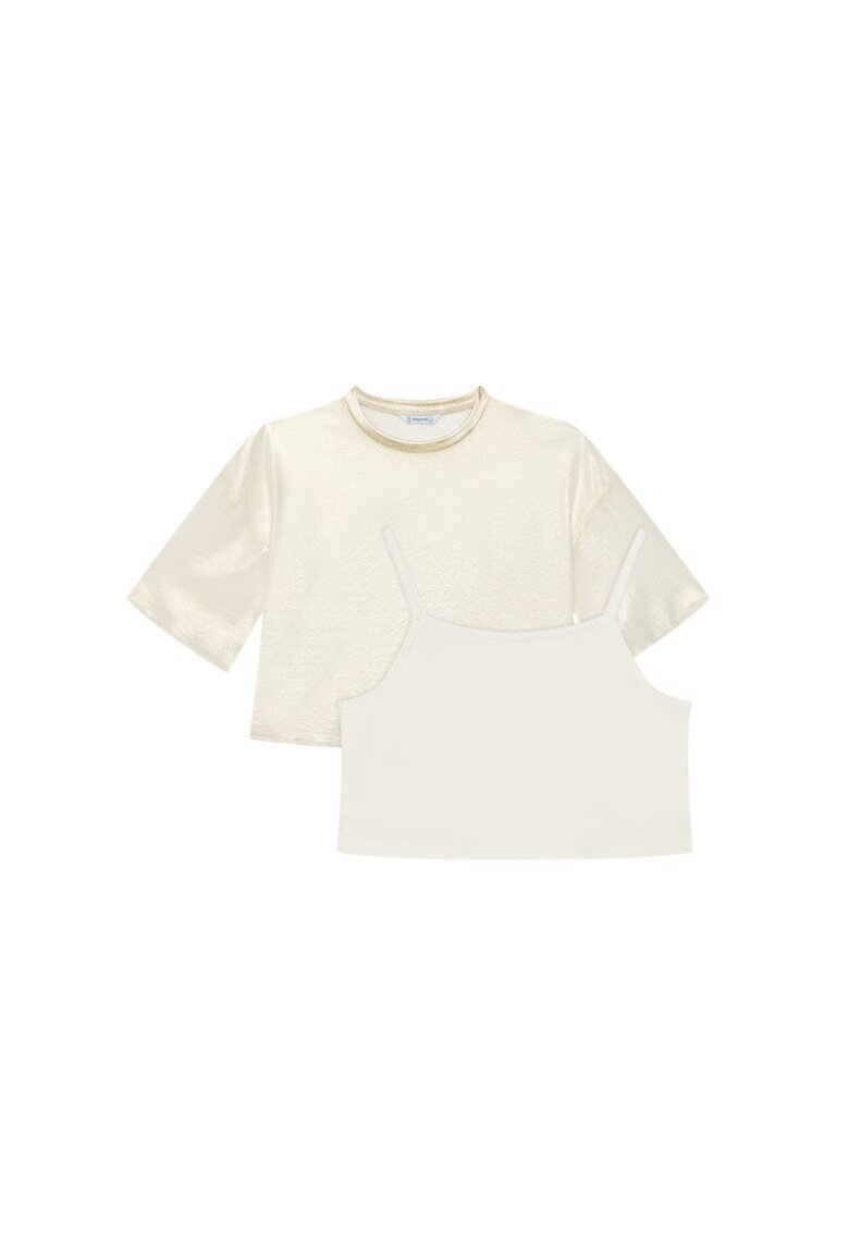 Mayoral Bluza fete 6149 - Poliester/Elastan - Bej - Bej