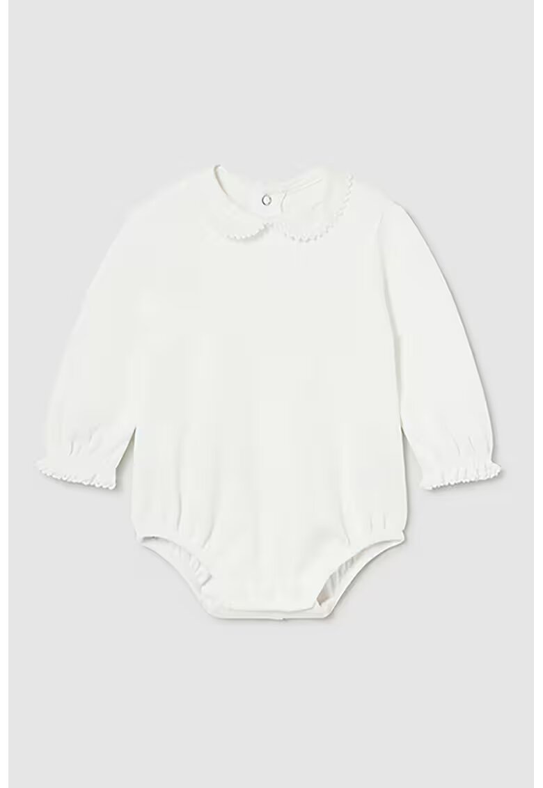 Mayoral Body de bumbac cu guler Peter-Pan - Alb