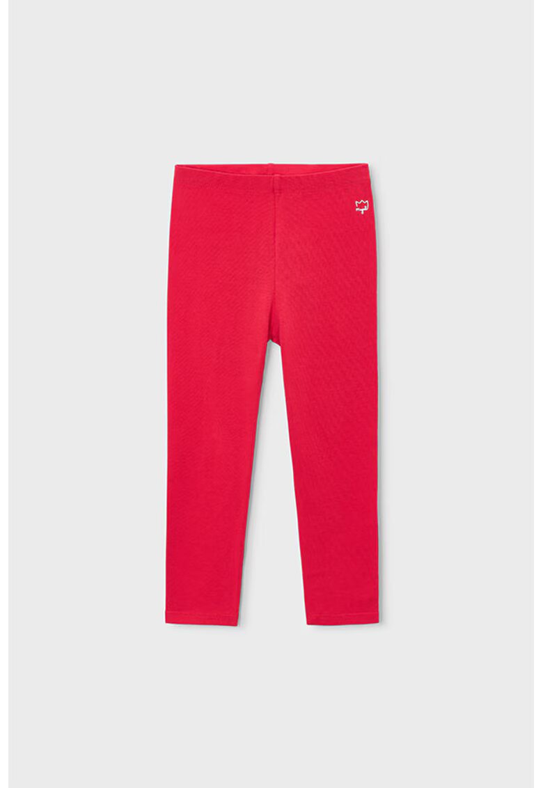 Mayoral Colanti din amestec de bumbac cu talie elastica - Rosu vermillion