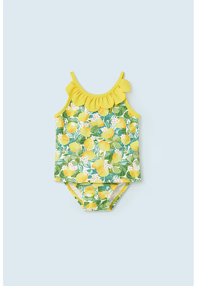 Mayoral Costum de baie din doua piese cu imprimeu - Verde/Galben