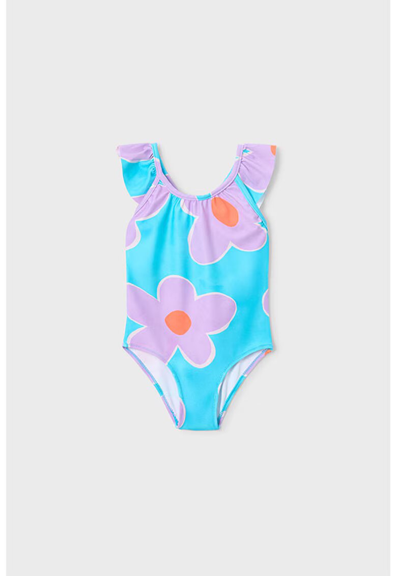 Mayoral Costum de baie intreg cu model floral - Lila/Albastru glaciar