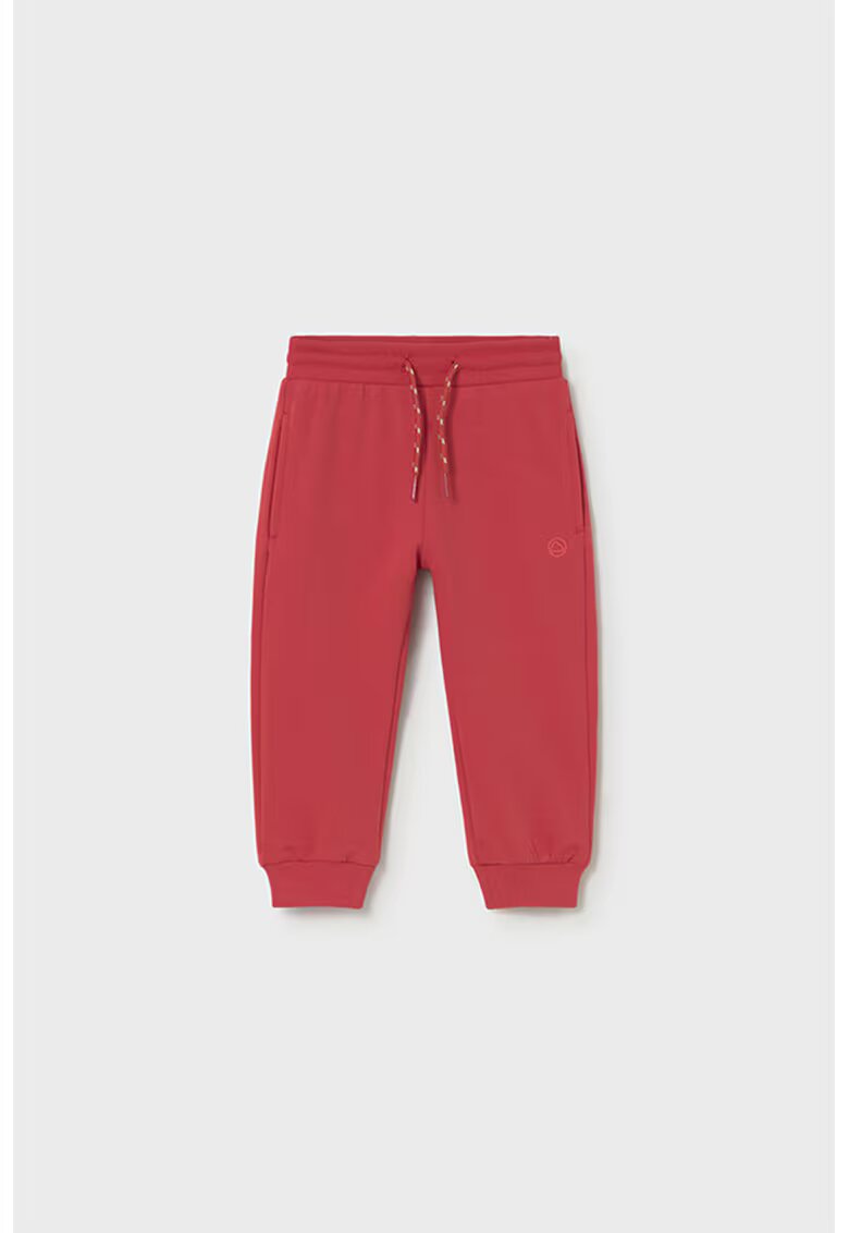 Mayoral Pantaloni de trening din amestec de bumbac cu snur - Rosu inchis/Rosu prafuit