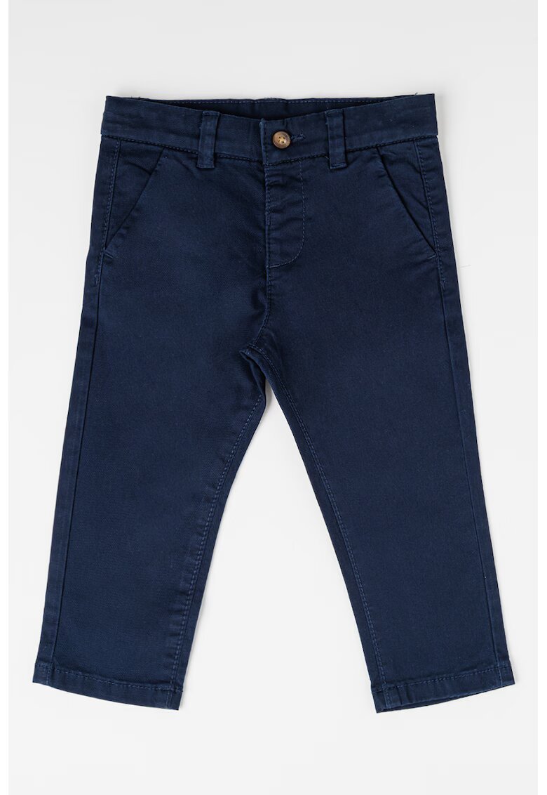 Mayoral Pantaloni din amestec de bumbac cu talie ajustabila - Bleumarin