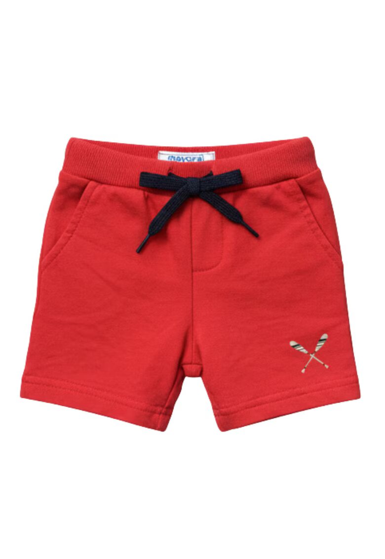 Mayoral Pantaloni scurti baieti scurti - cu snur - din trening - rosii - 68