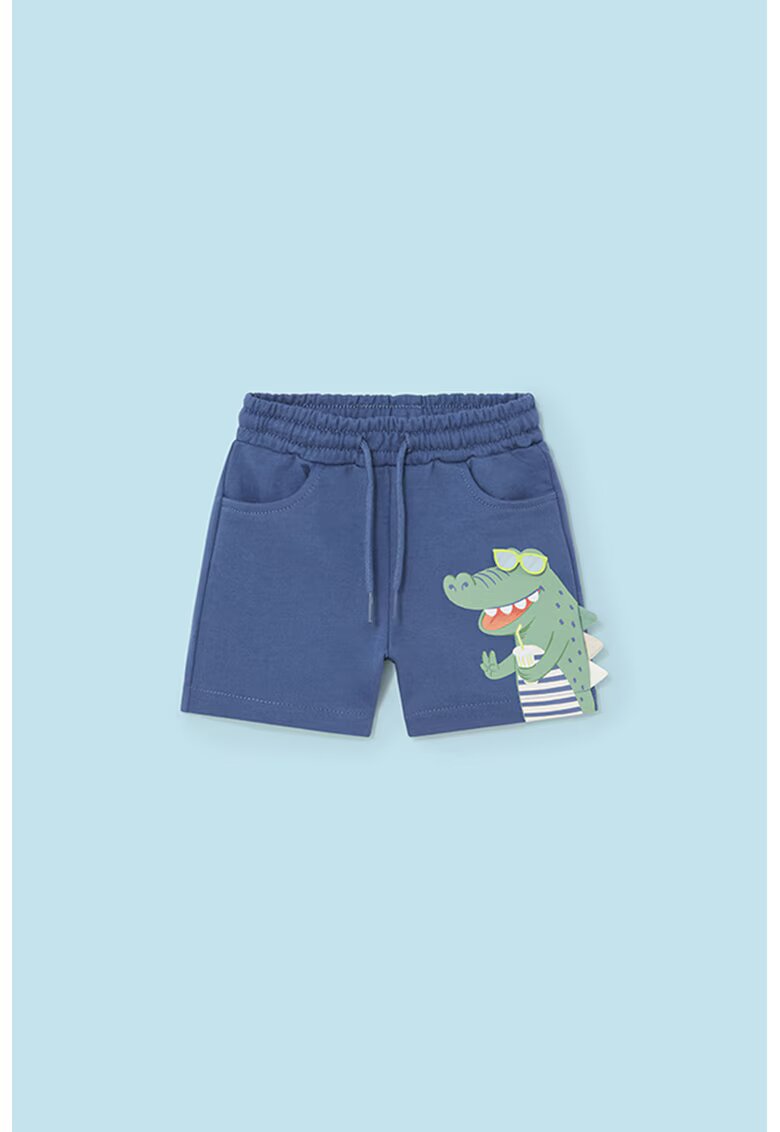 Mayoral Pantaloni scurti cu aplicatie crocodil - Verde/Albastru