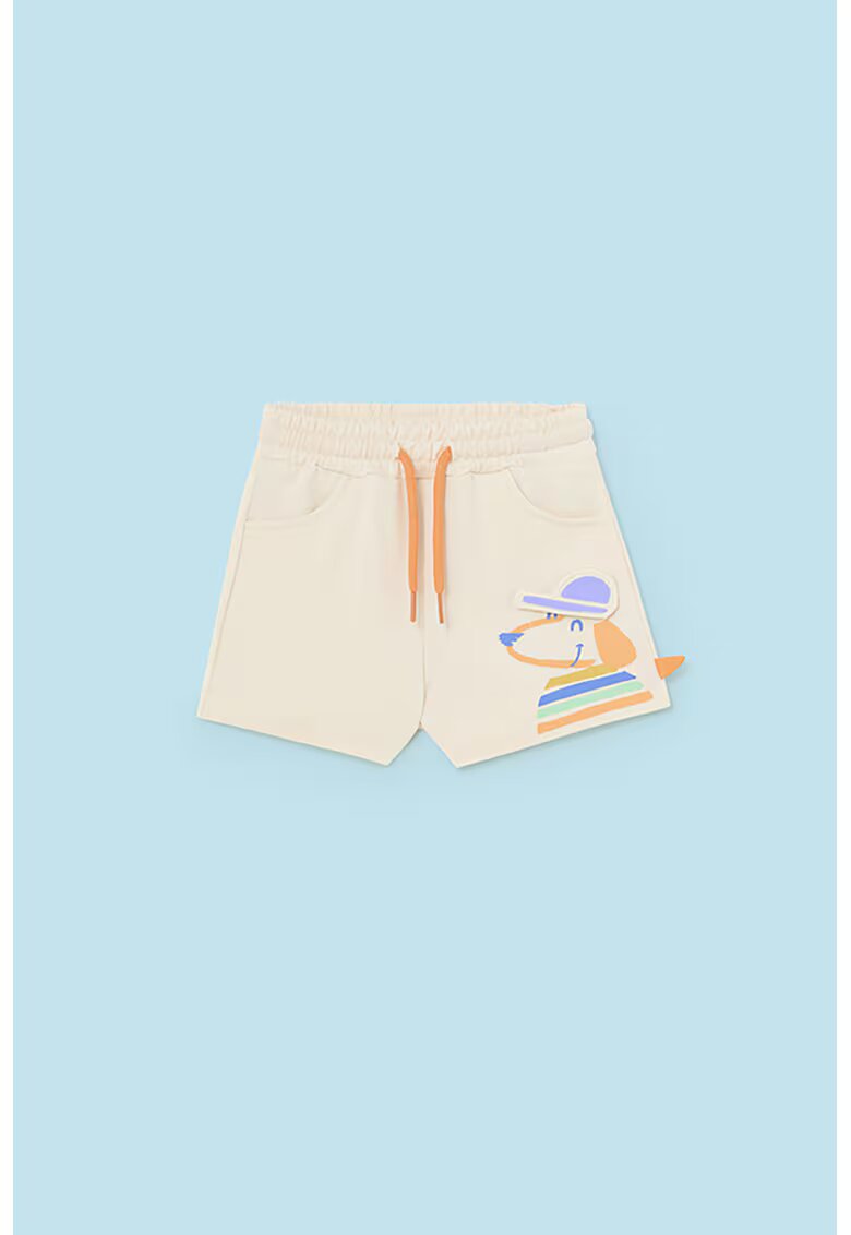 Mayoral Pantaloni scurti cu design interactiv - Portocaliu/Crem