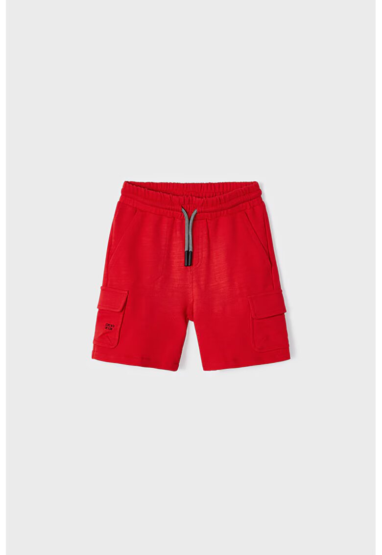 Mayoral Pantaloni scurti cu snur si buzunare cu clapa - Rosu