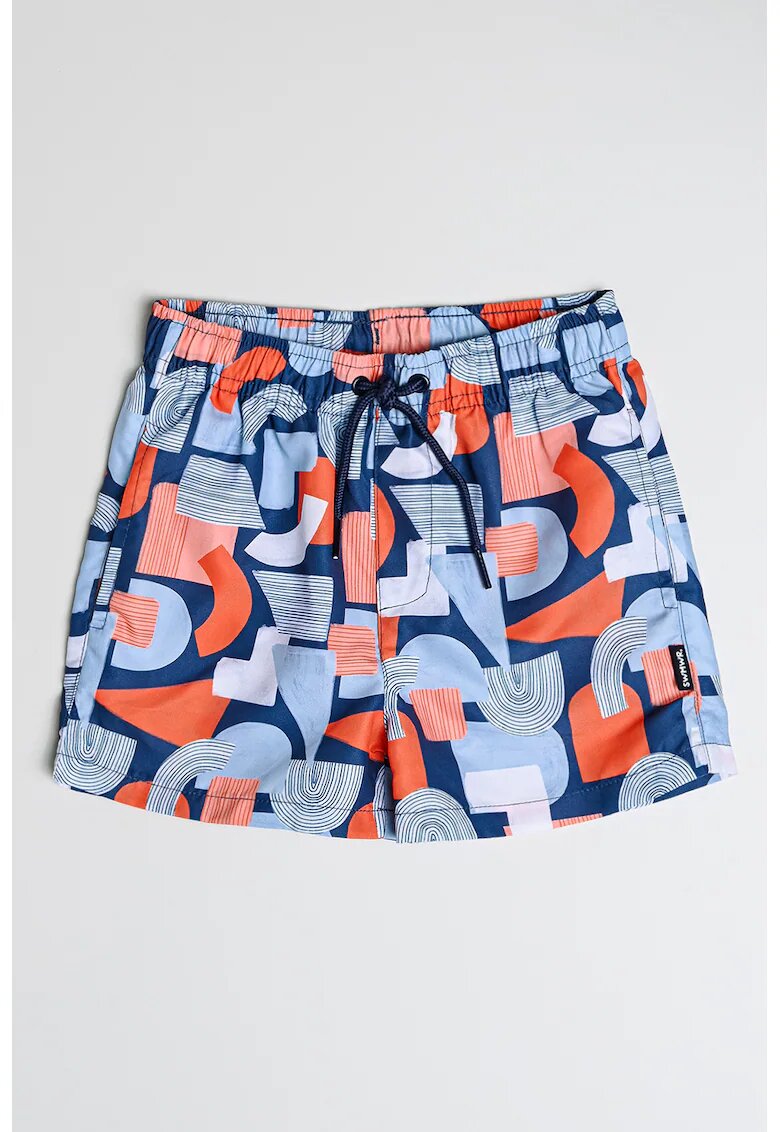 Mayoral Pantaloni scurti de baie cu model grafic - Portocaliu mandarina/Albastru