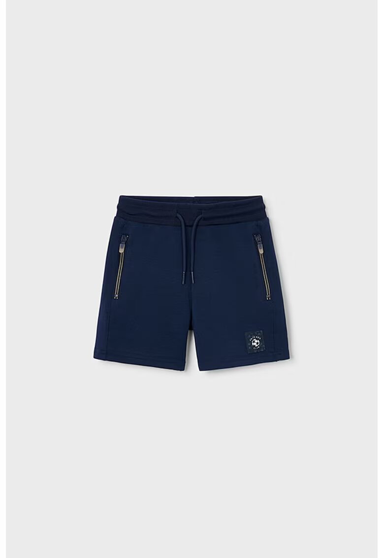 Mayoral Pantaloni scurti de trening cu buzunare cu fermoar - Bleumarin