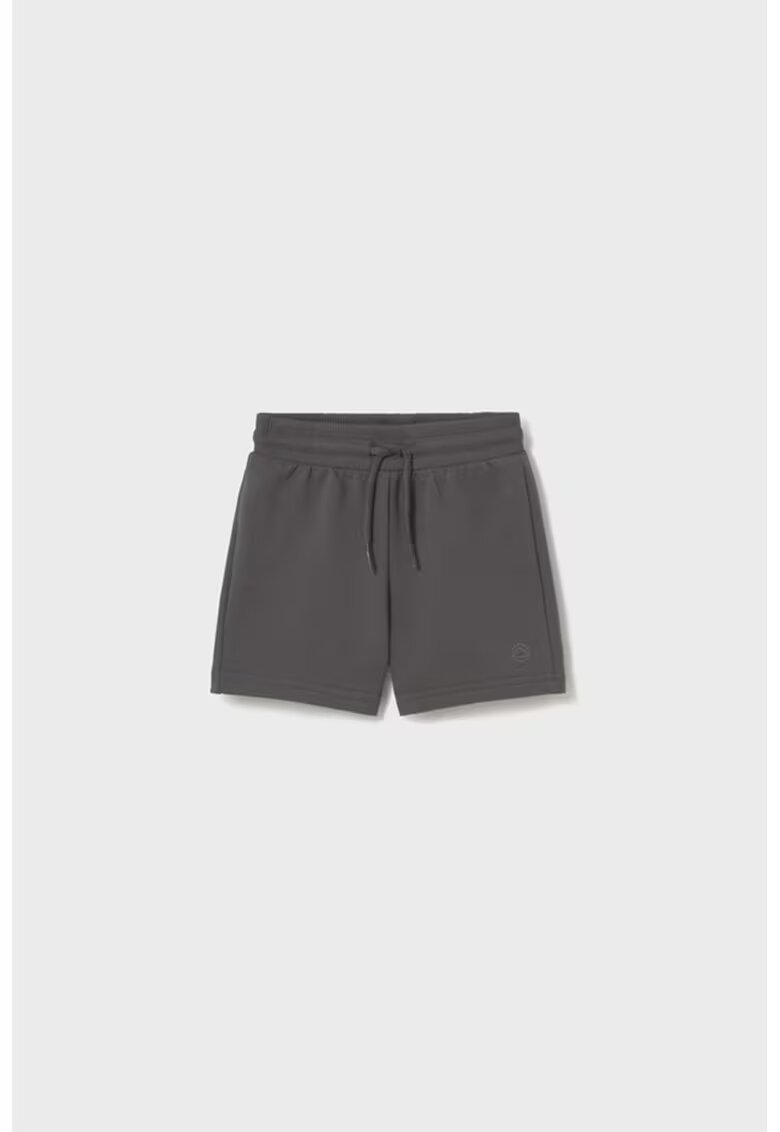 Mayoral Pantaloni scurti din amestec de bumbac cu snur in talie - Gri antracit