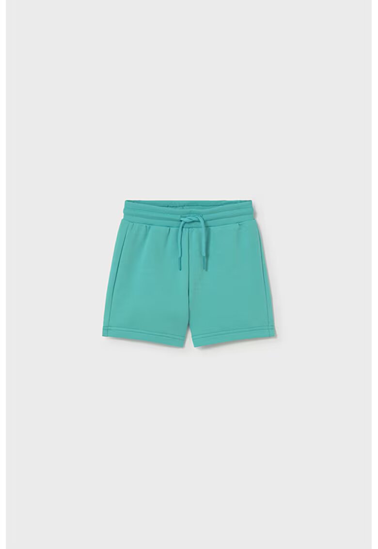 Mayoral Pantaloni scurti din amestec de bumbac cu snur in talie - Verde feriga