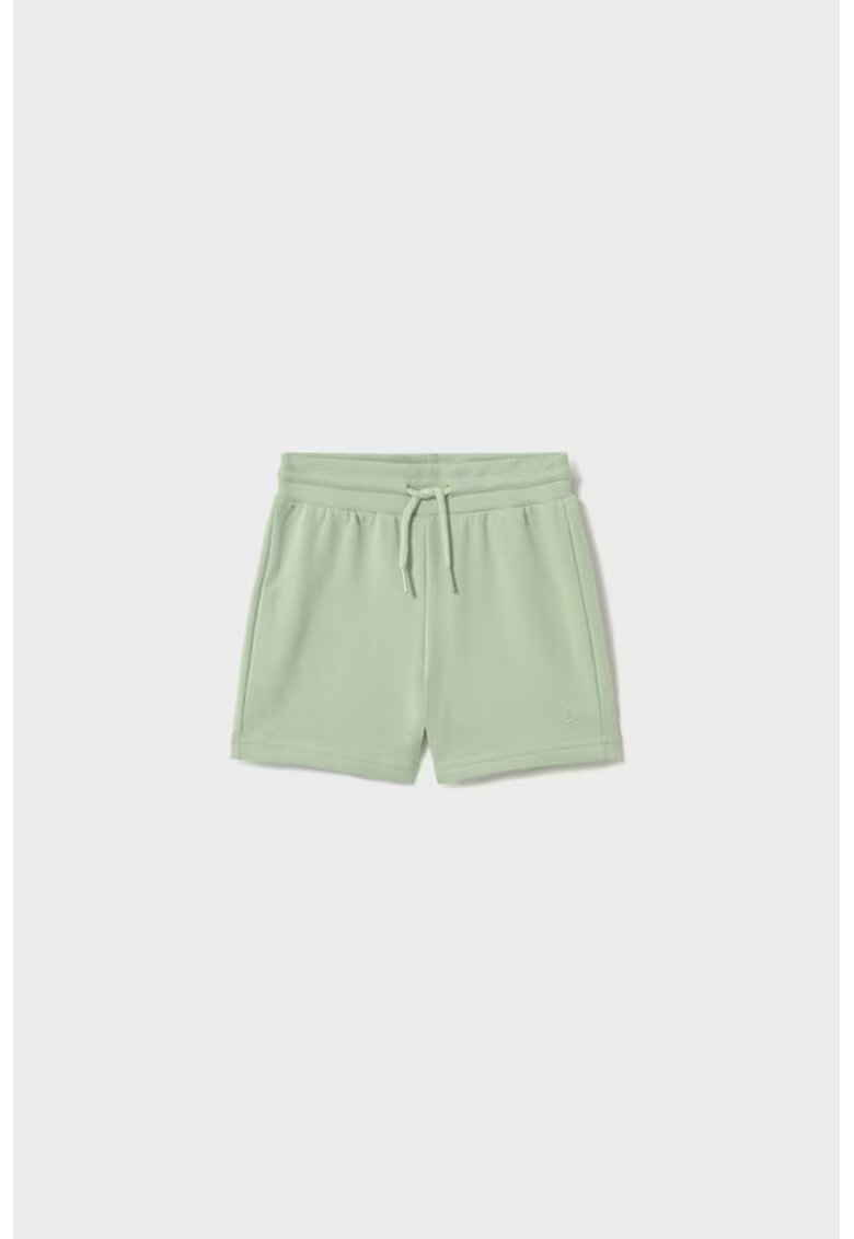 Mayoral Pantaloni scurti din amestec de bumbac cu snur in talie - Verde fistic