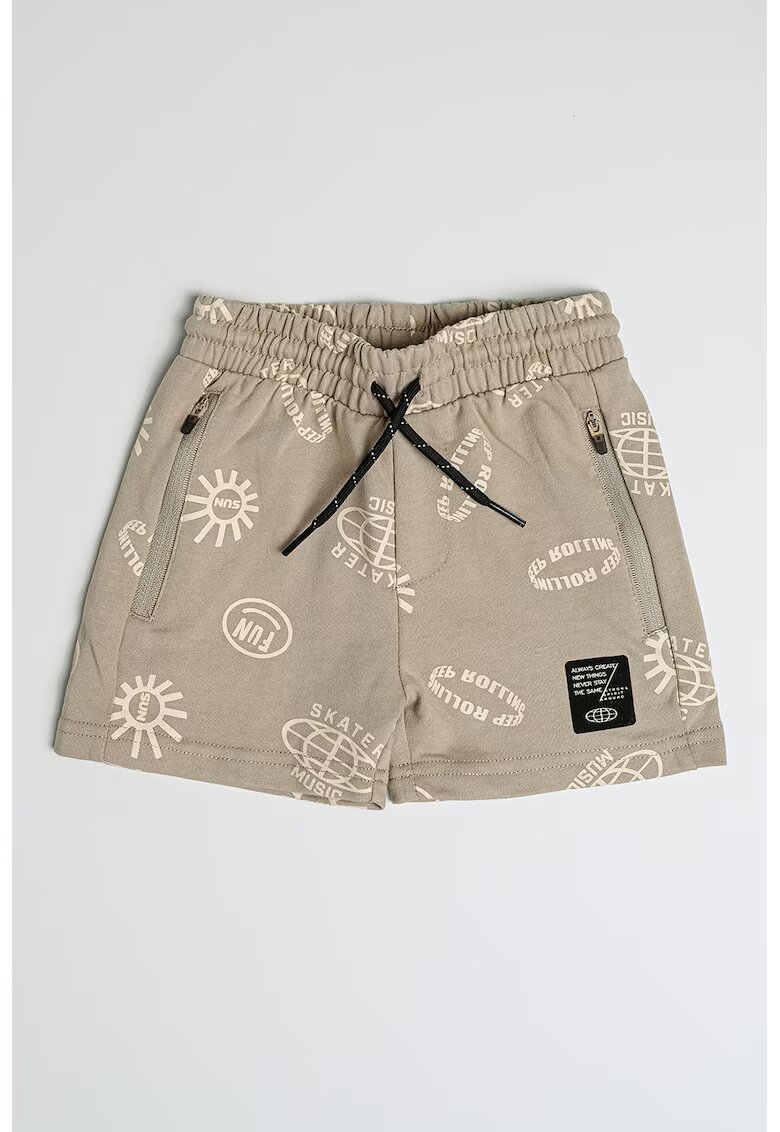 Mayoral Pantaloni scurti din amestec de bumbac cu snur - Maro taupe deschis