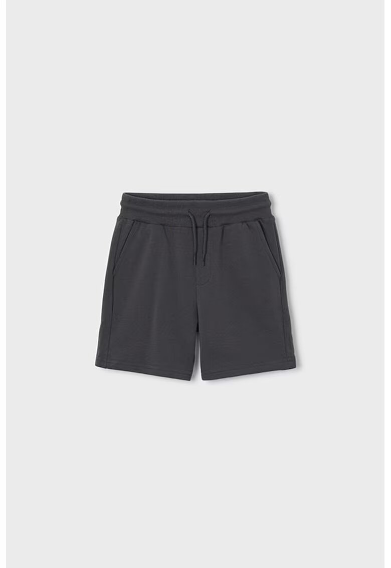 Mayoral Pantaloni scurti din amestec de bumbac cu snururi - Negru/Negru stins