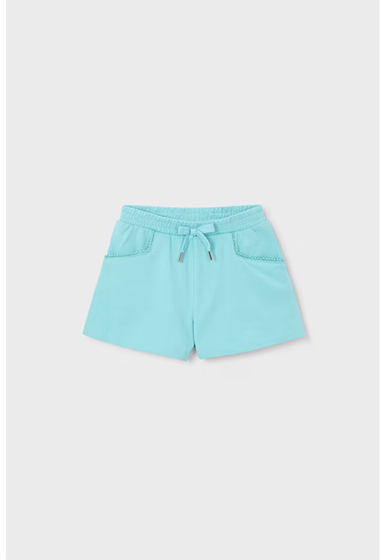 Mayoral Pantaloni scurti din amestec de bumbac cu talie ajustabila - Verde menta
