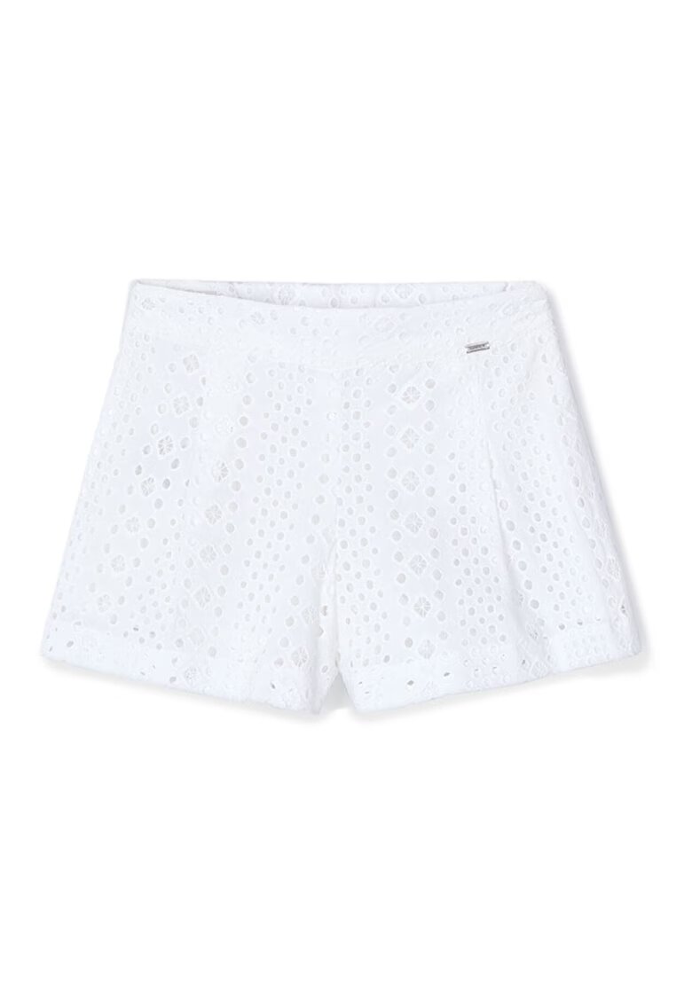 Mayoral Pantaloni scurti fete 3285 - Bumbac - Alb - Alb