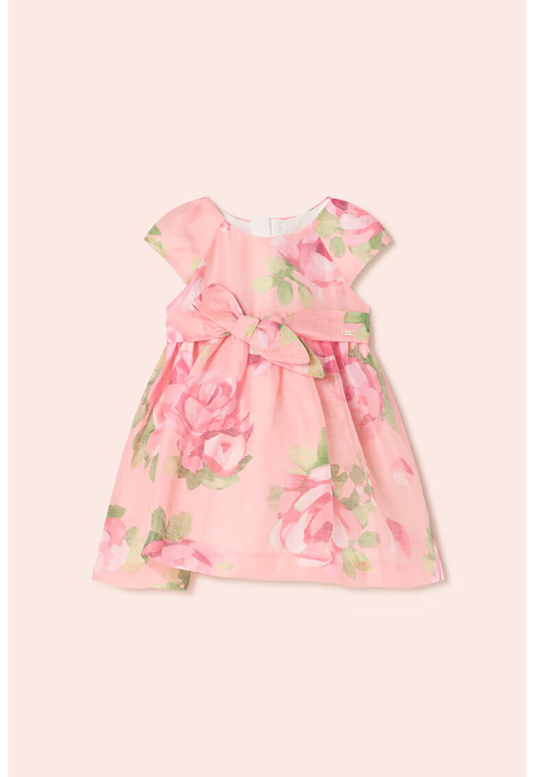 Mayoral Rochie baby-doll cu model floral - Roz