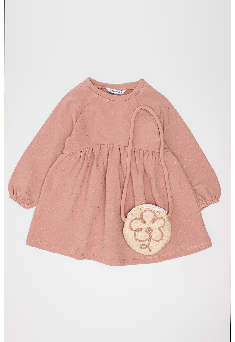 Mayoral Rochie cu geanta crossbody - Roz prafuit