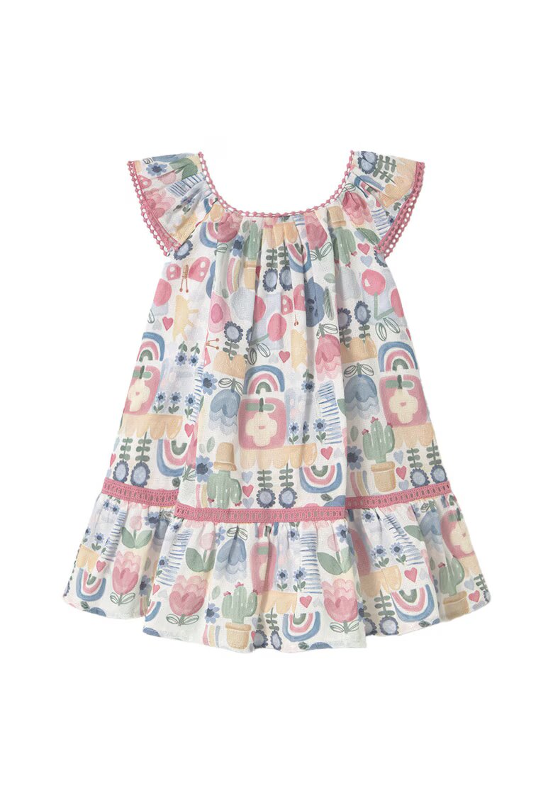 Mayoral Rochie de vara fete 1917 61 - Bumbac - 4 ani - Multicolor