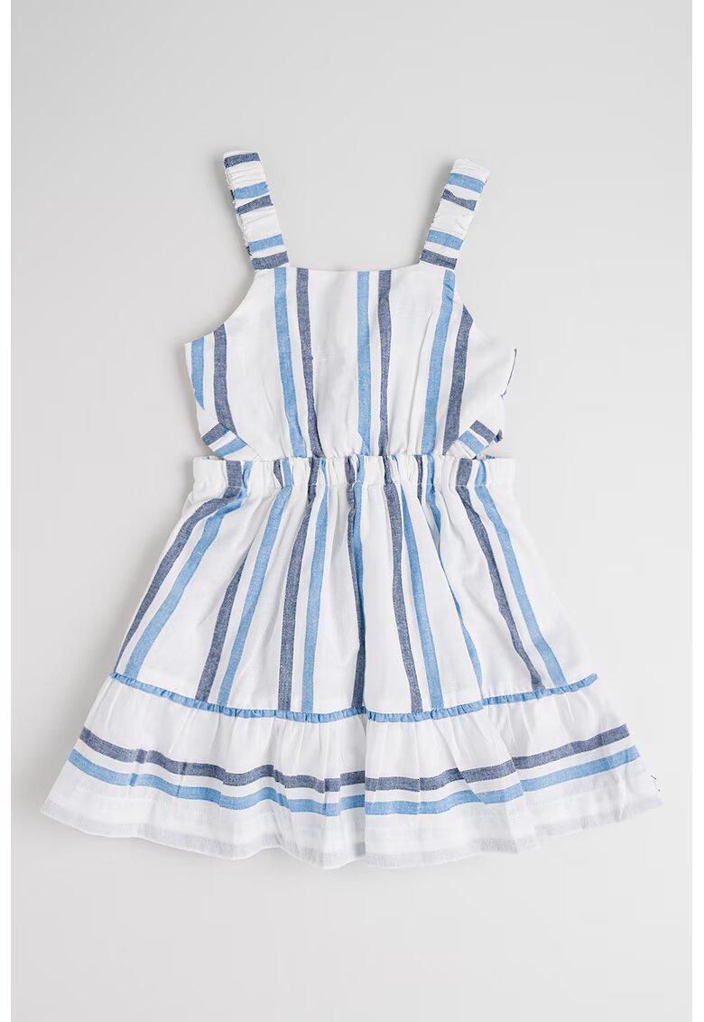 Mayoral Rochie evazata cu model in dungi - Alb/Albastru deschis