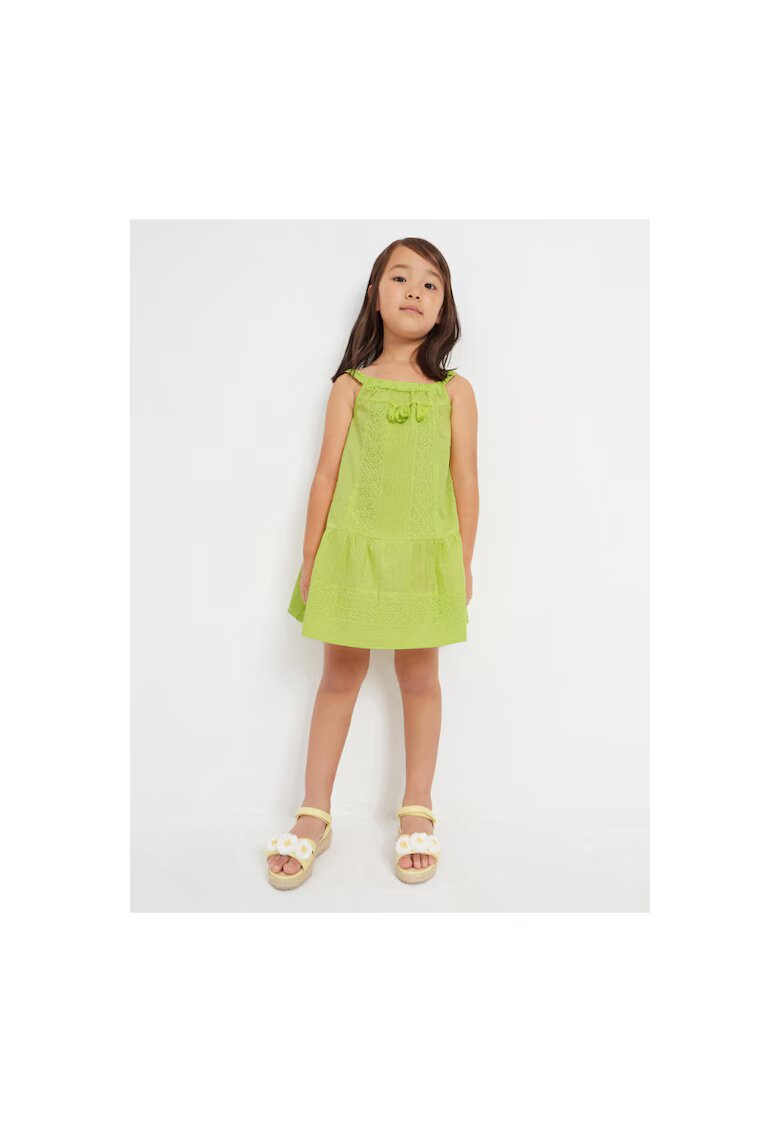 Mayoral Rochie fete - 302079148 - Bumbac - Verde - Verde