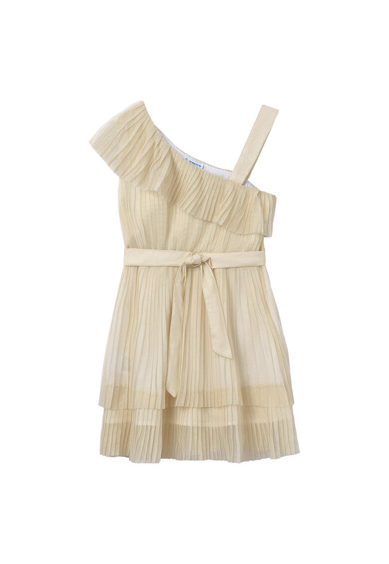 Mayoral Rochie fete 6977 - Poliamida - Bej - Bej