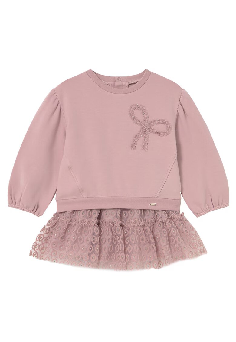 Mayoral Set bluza si fusta Fetite - Roz - bumbac/poliester - 4 ani
