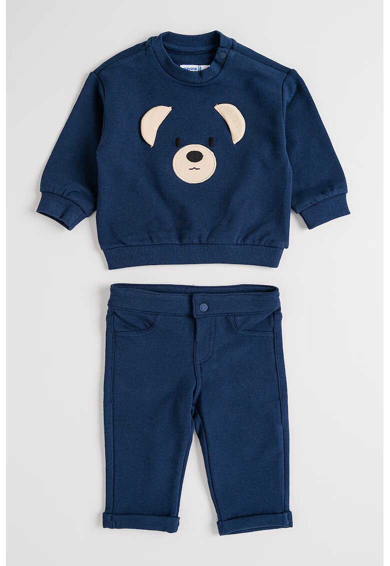 Mayoral Set de bluza de trening si pantaloni din amestec de bumbac - 2 piese - Bleumarin