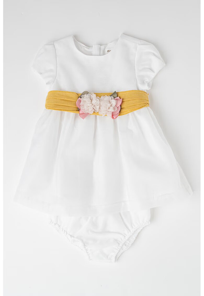 Mayoral Set de rochie evazata si chiloti - Alb
