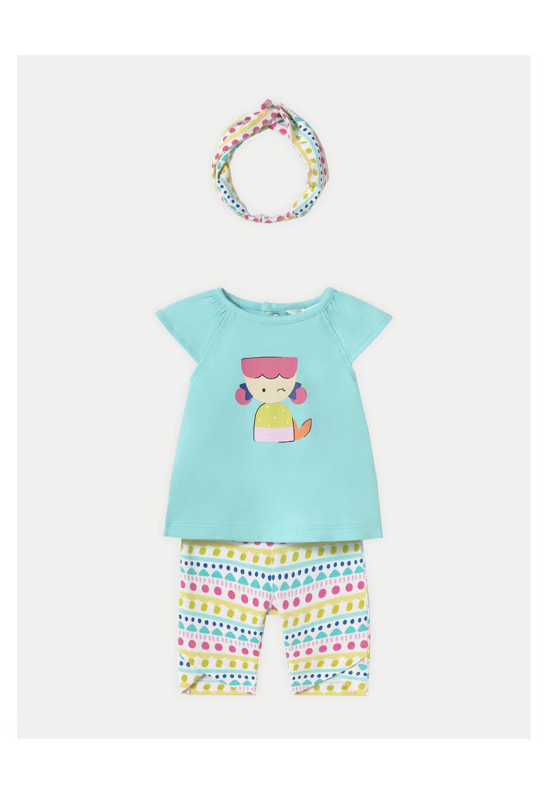 Mayoral Set tricou si colanti fete 1763 - Bumbac/Elastan - Multicolor - Multicolor