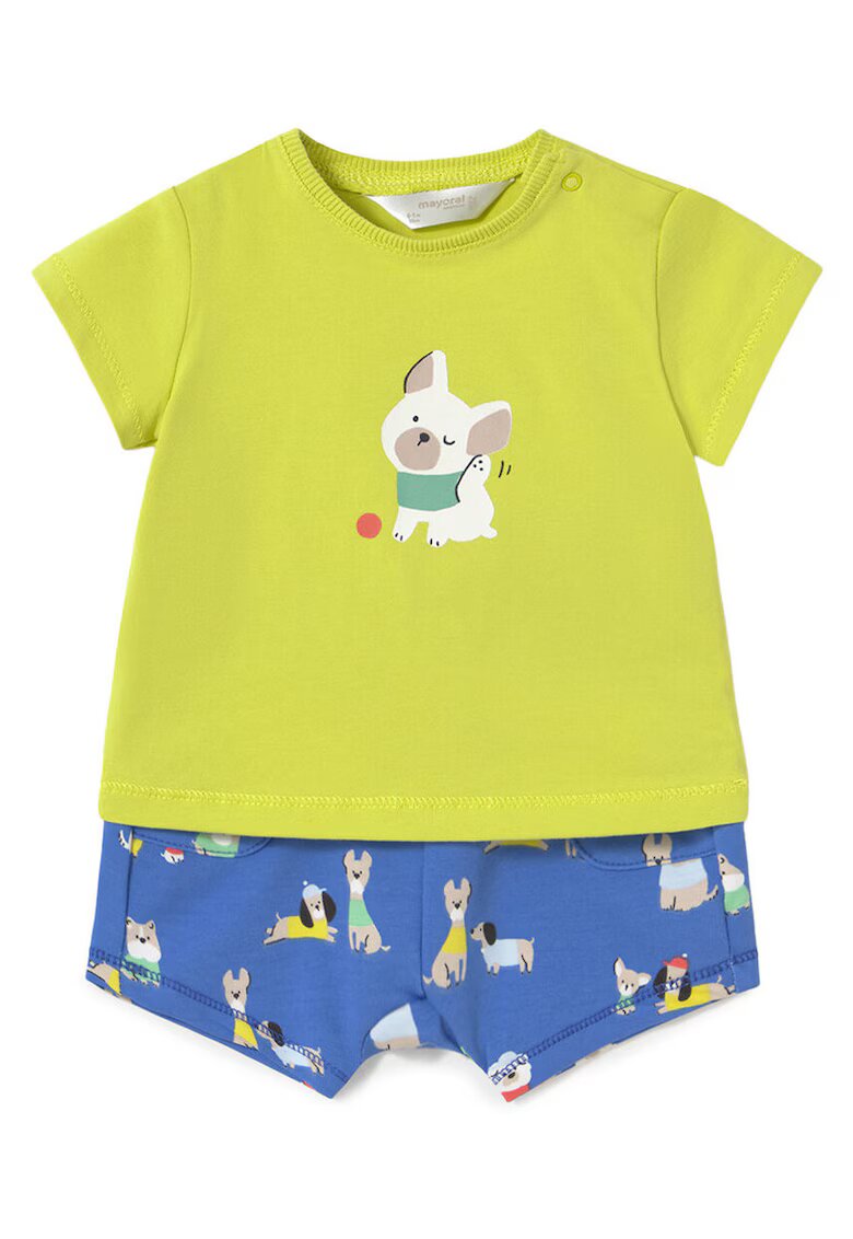Mayoral Set tricou si pantaloni scurti baieti 1206 - Bumbac/Elastan - Multicolor - Multicolor