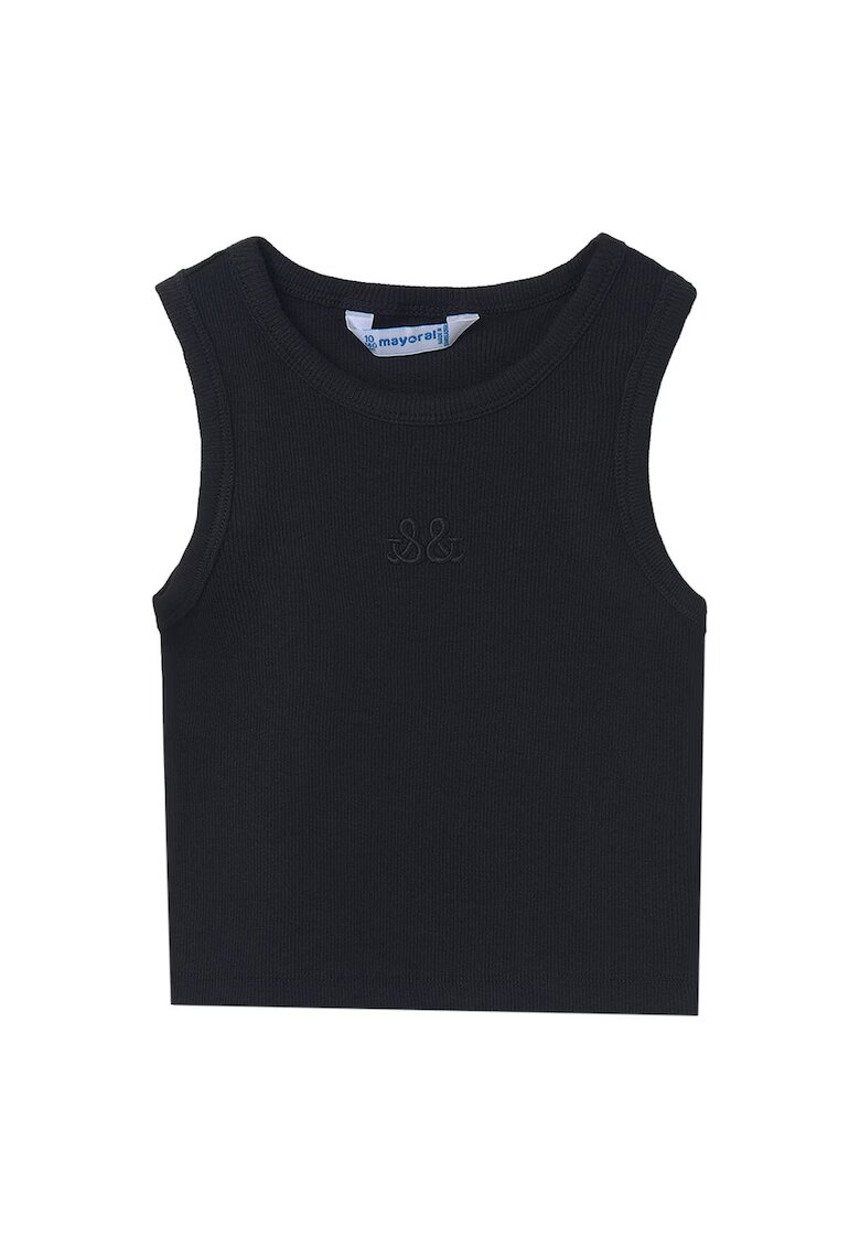 Mayoral Top pentru fete 6032 - Bumbac/Elastan - Negru - Negru
