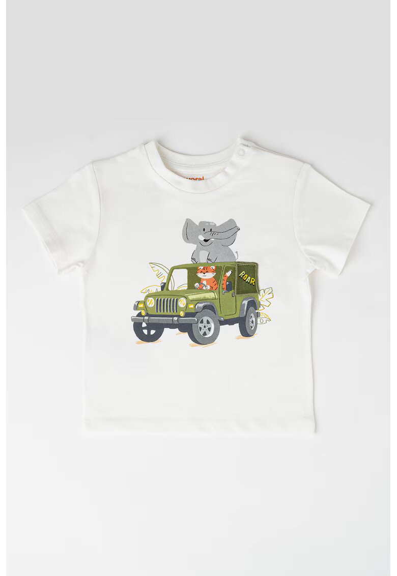 Mayoral Tricou cu imprimeu grafic - Alb/Verde