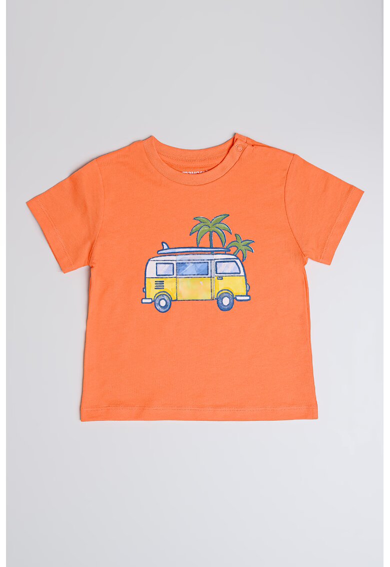 Mayoral Tricou de bumbac cu imprimeu grafic - Portocaliu mandarina