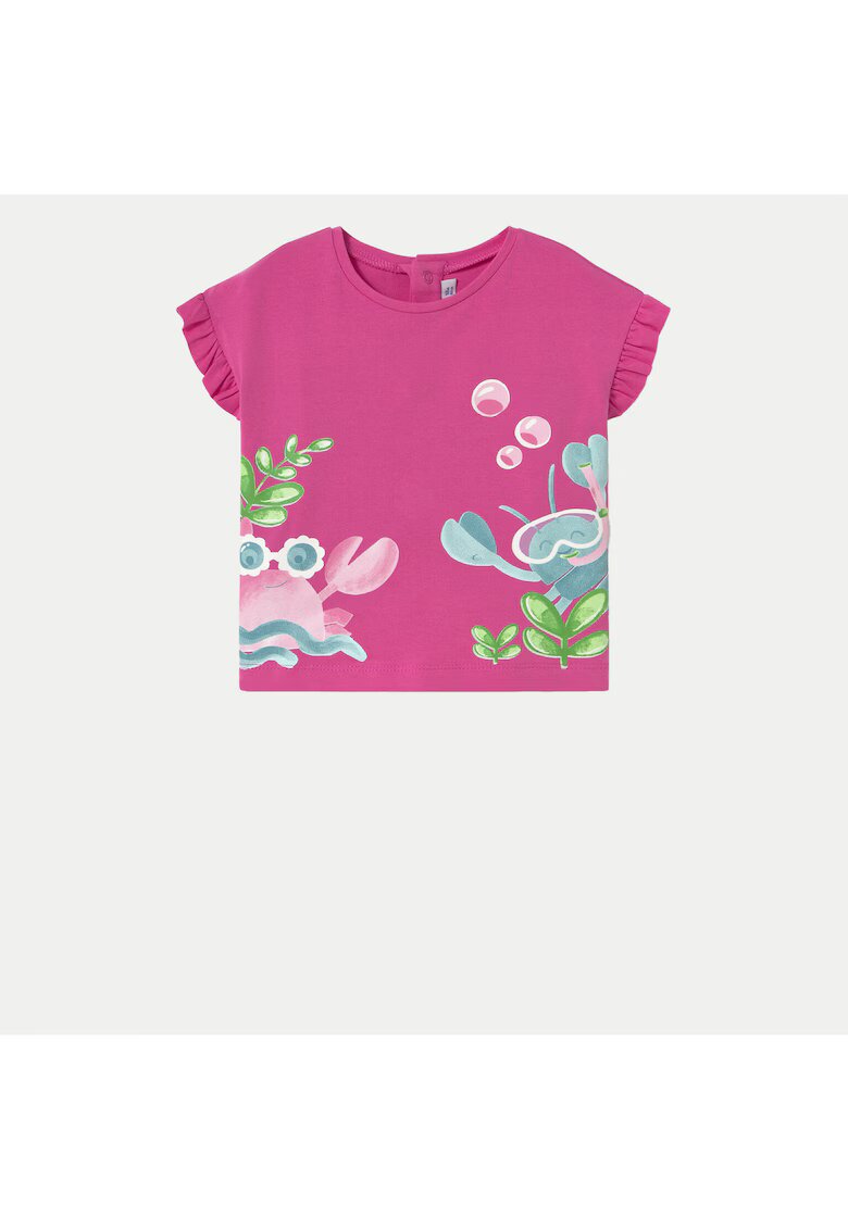 Mayoral Tricou fete 1048 - Bumbac/Elastan - Roz - Roz